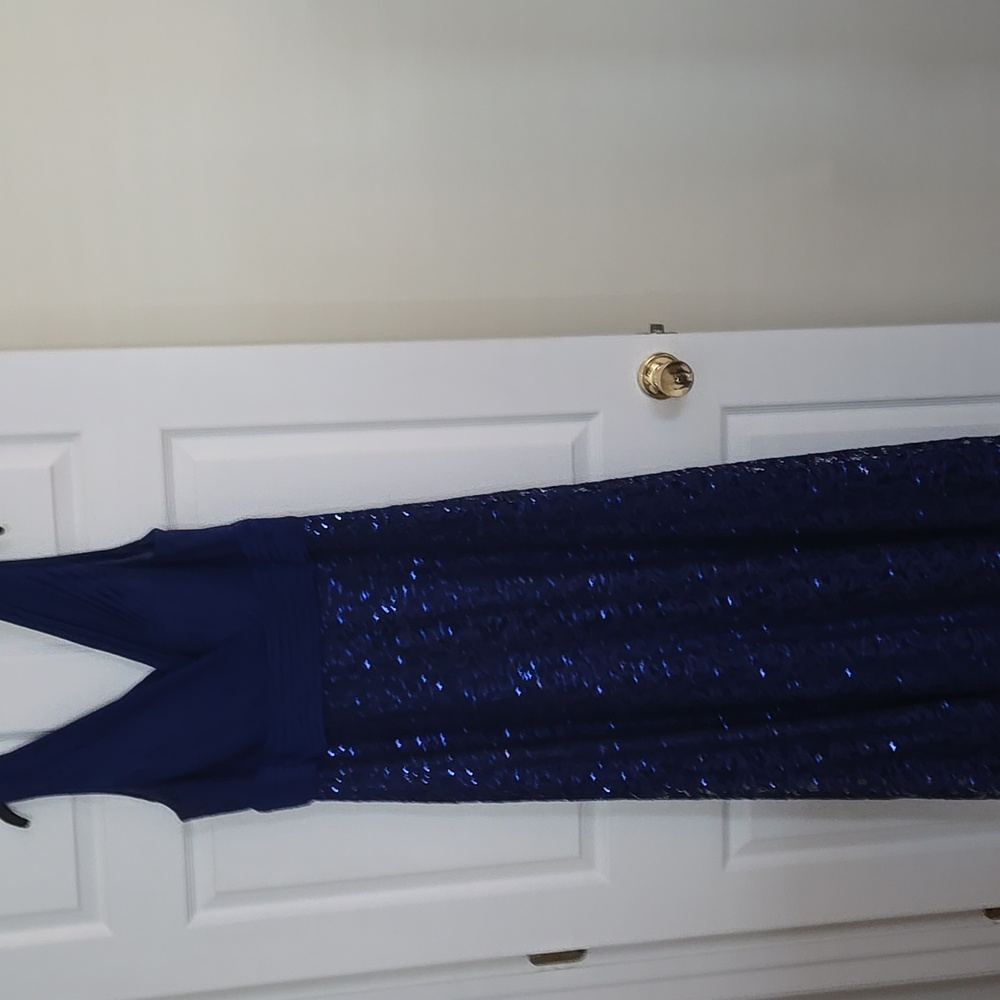 Patra Royal Blue Sequin Maxi Dress